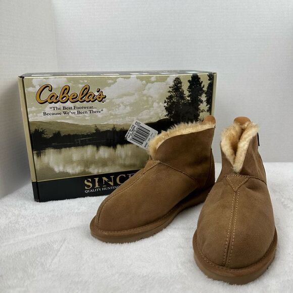 Cabela’s women’s sheepskin cocoa loungers size 9 - Picture 2 of 15